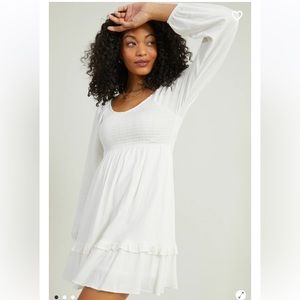 Women's Alter'd State White Smocked Mini Dress Size M